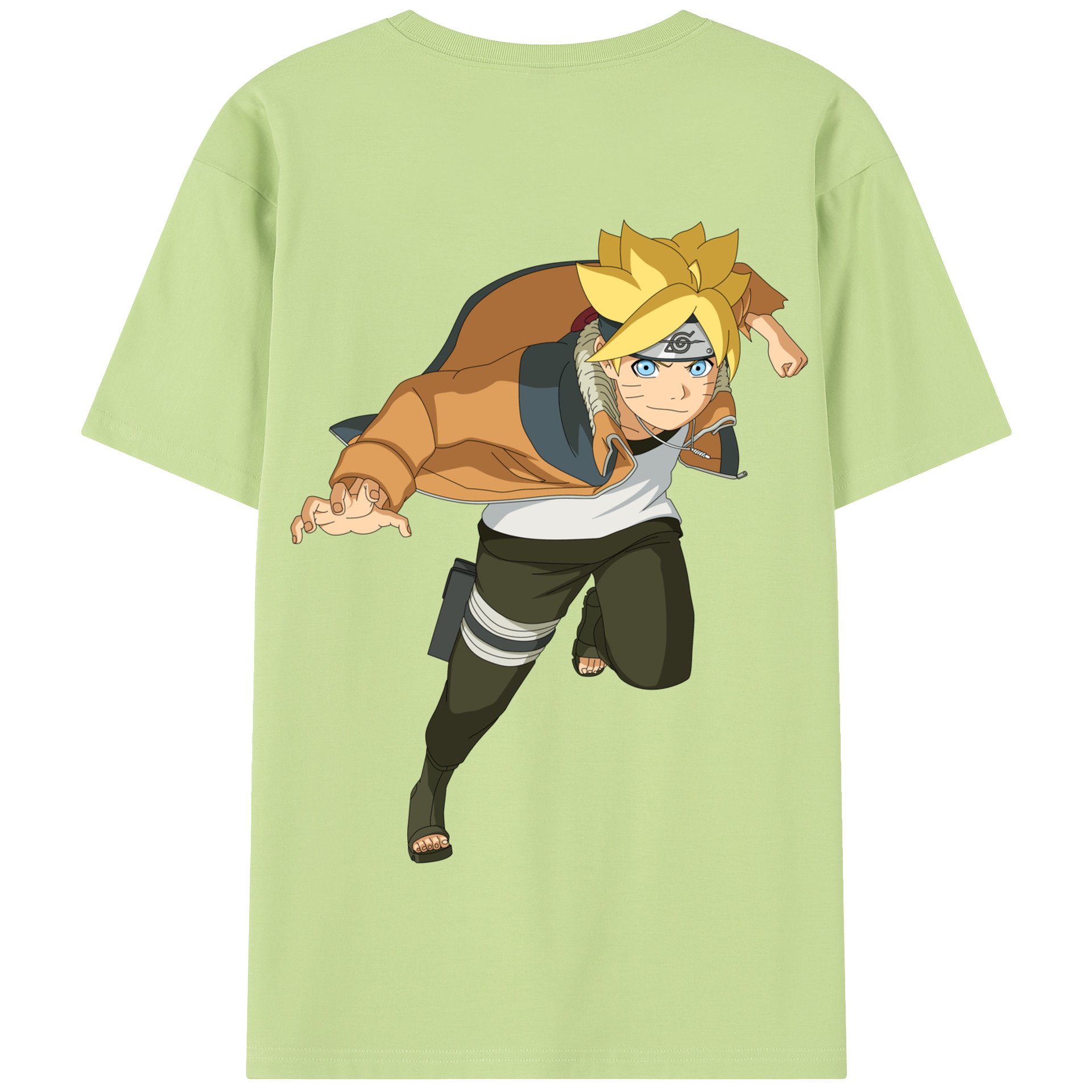 （画像用） NARUTO -ナルト- うずまき ナルト Uzumaki Naruto 綿100％半袖Tシャツ（背面プリント）